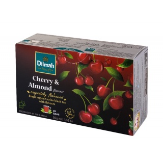 Herbata DILMAH, aromat wiśnia & migdał, 20 torebek, Herbaty, Artykuły spożywcze