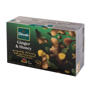 Herbata DILMAH, aromat imbir & miód, 20 torebek, Herbaty, Artykuły spożywcze