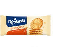 Ciastka KRAKUSKI Deserowe, z cukrem, 200 g, Ciastka, Artykuły spożywcze