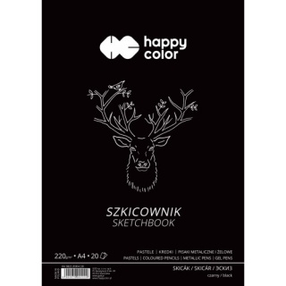 SZKICOWNIK NA SPIRALI CZARNY A4 20ARK.220GR.H.COL., Podkategoria, Kategoria