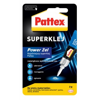 Klej SUPER POWER ŻEL PATTEX S.O.S., 2g, Kleje, Drobne akcesoria biurowe