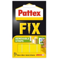 Paski montażowe usuwalne PATTEX FIX, 10*40mm x 20mm, Taśmy specjalne, Drobne akcesoria biurowe