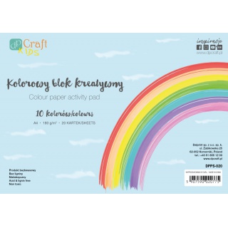 KOLOROWY BLOK KREATYWNY A4 180GR.10 KOL.20ARK., Podkategoria, Kategoria