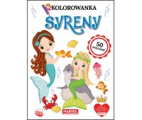 KOLOROWANKA SYRENY Z NAKLEJKAMI
