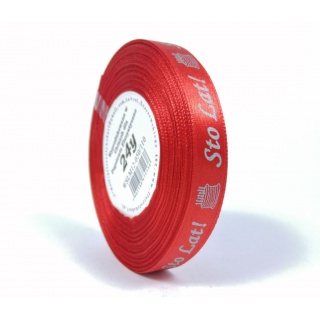 WSTĄŻKA STO LAT METAL 12MM/22MB CZERWONA/SREBRO, Podkategoria, Kategoria