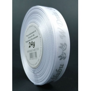 WSTĄŻKA W DNIU SLUBU METAL 15MM/22MB BIAŁA/SREBRO, Podkategoria, Kategoria