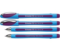 Długopis SCHNEIDER Slider Memo, XB, fioletowy, Długopisy, Artykuły do pisania i korygowania