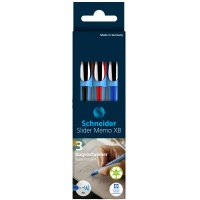 Pen set SCHNEIDER Slider Memo, XB, 3 pieces, color mix