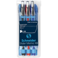 Zestaw długopisów Slider Memo XB 3 szt. miks kolorów, Długopisy, Artykuły do pisania i korygowania