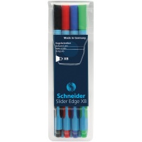 Zestaw długopisów w etui Slider Edge XB 4 szt. miks kolorów, Długopisy, Artykuły do pisania i korygowania