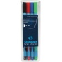 Zestaw długopisów w etui Slider Edge XB 4 szt. miks kolorów, Długopisy, Artykuły do pisania i korygowania