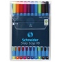 Zestaw długopisów w etui SCHNEIDER Slider Edge, XB, 10 szt., miks kolorów, Długopisy, Artykuły do pisania i korygowania