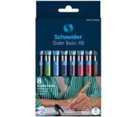 Pen set SCHNEIDER Slider Basic, XB, Colours, 8 pieces, color mix