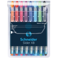 Zestaw długopisów Slider Basic XB Colours 8 szt. miks kolorów, Długopisy, Artykuły do pisania i korygowania