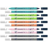 Ink eraser with a thin pen SCHNEIDER Corry, color mix, Fountain pens, Writing and correction products