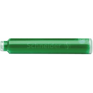 Naboje do piór SCHNEIDER, 6 szt., zielony, Cienkopisy, pióra kulkowe, Artykuły do pisania i korygowania