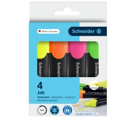 Highlighter set SCHNEIDER Job, 1-5 mm, 4 pieces, color mix