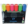 Zestaw zakreślaczy SCHNEIDER Job, 1-5 mm, 6 szt., pudełko z zawieszką, mix kolorów, Textmarkery, Artykuły do pisania i korygowania