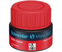 Stacja uzupełniająca SCHNEIDER Maxx 660, 30 ml, czerwony, Textmarkery, Artykuły do pisania i korygowania