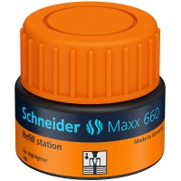 Stacja uzupełniająca SCHNEIDER Maxx 660, 30 ml, pomarańczowy, Textmarkery, Artykuły do pisania i korygowania