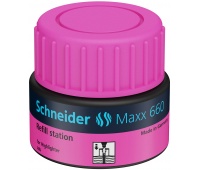 Stacja uzupełniająca SCHNEIDER Maxx 660, 30 ml, różowy, Textmarkery, Artykuły do pisania i korygowania
