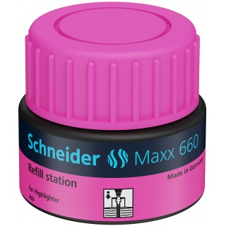 Stacja uzupełniająca SCHNEIDER Maxx 660, 30 ml, różowy, Textmarkery, Artykuły do pisania i korygowania