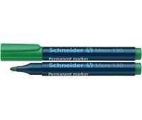 Marker permanentny SCHNEIDER Maxx 130, okrągły, 1-3mm, zielony, Markery, Artykuły do pisania i korygowania