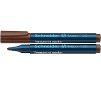Marker permanentny SCHNEIDER Maxx 130, okrągły, 1-3mm, brązowy, Markery, Artykuły do pisania i korygowania