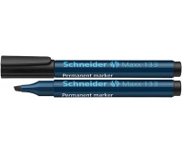 Marker permanentny SCHNEIDER Maxx 133, ścięty, 1-4mm, czarny, Markery, Artykuły do pisania i korygowania