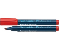 Marker permanentny SCHNEIDER Maxx 133, ścięty, 1-4mm, czerwony, Markery, Artykuły do pisania i korygowania