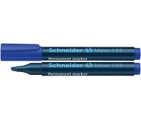 Marker permanentny SCHNEIDER Maxx 133, ścięty, 1-4mm, niebieski, Markery, Artykuły do pisania i korygowania