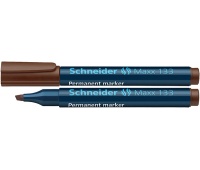 Marker permanentny SCHNEIDER Maxx 133, ścięty, 1-4mm, brązowy