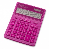 Kalkulator biurowy CITIZEN SDC-444XRPKE, 12-cyfrowy, 199x153mm, różowy, Kalkulatory, Urządzenia i maszyny biurowe
