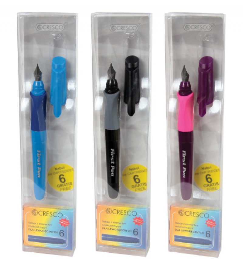 PIÓRO WIECZNE FIRST PEN + NABOJE 6szt.ZESTAW L, Podkategoria, Kategoria