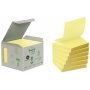 Ecological sticky notes Post-it® Z-Notes (R330-1B), 76x76mm, 6 sheets x 100 cards, yellow