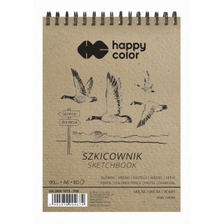 SZKICOWNIK NA SPIRALI PTAKI A6 80K.90GR.BIAŁY H-CO, Podkategoria, Kategoria