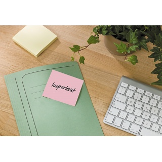 Karteczki samoprzylepne POST-IT&reg; Recycled Notes (654-1B), 76x76mm, 6x100 kart., ż&oacute;łte, Bloczki samoprzylepne, Papier i etykiety, EKO-CERT