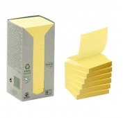 Ecological self-adhesive pad POST-IT® (R330-1T), 76x76mm, 16x100 cards, yellow
