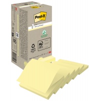 Karteczki samoprzylepne POST-IT&reg; Recycled Z-Notes  (R330-1T), 76x76mm, 16x100 kart., ż&oacute;łty