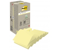 Sticky notes POST-IT&reg; Recycled Z-Notes (R330-1T), 76x76mm, 16x100 sheets, yellow, Self-adhesive pads, Paper and labels, EKO-CERT