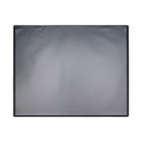 Desk pad Q-CONNECT, PP, 630x500mm, with transparent foil, black