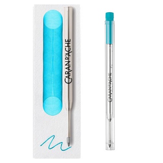 Wkład CARAN D'ACHE Goliath, do długopisu 849, M, turkusowy, Długopisy, Artykuły do pisania i korygowania