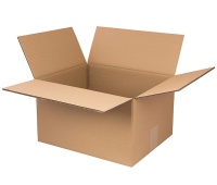 Packing box OFFICE PRODUCTS, closed, flap box: 334x244x340mm, gray