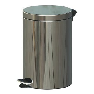 Kosz na śmieci ALDA FREEDOM FRESH, 12l, stal nierdzewna, srebrny połysk, Kosze metal, Wyposażenie biura