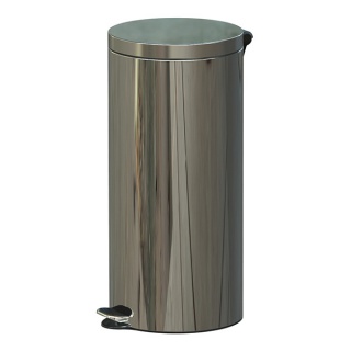 Kosz na śmieci ALDA FREEDOM FRESH, 30l, stal nierdzewna, srebrny połysk, Kosze metal, Wyposażenie biura
