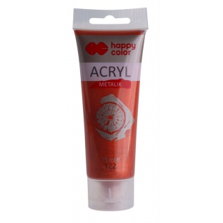 FARBA AKRYLOWA 75ML HAPPY KOLOR CZERW.ZŁOTO MET., Podkategoria, Kategoria