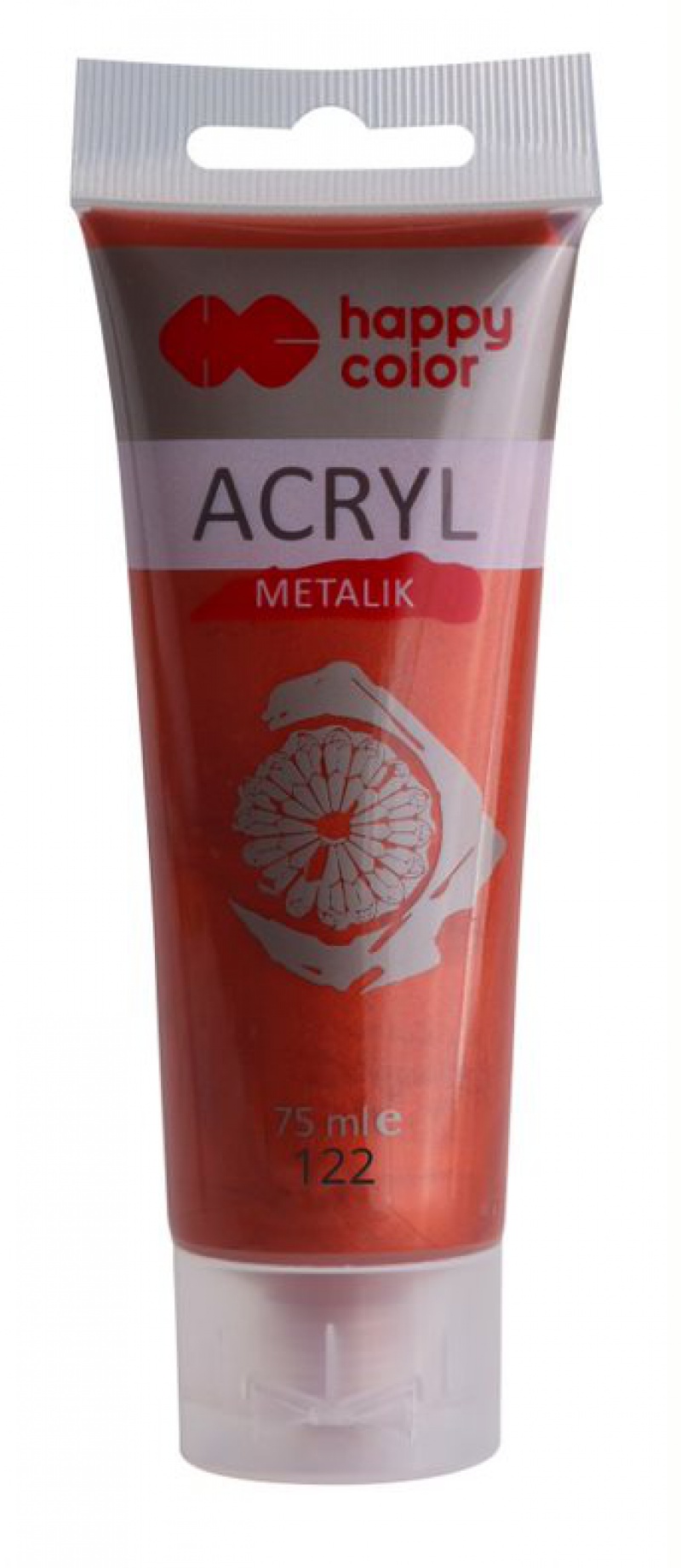 FARBA AKRYLOWA 75ML HAPPY KOLOR CZERW.ZŁOTO MET., Podkategoria, Kategoria