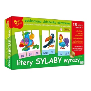 LITERY SYLABY WYRAZY - ZESTAW EDUKACYJNY, Edukacyjne, Gry