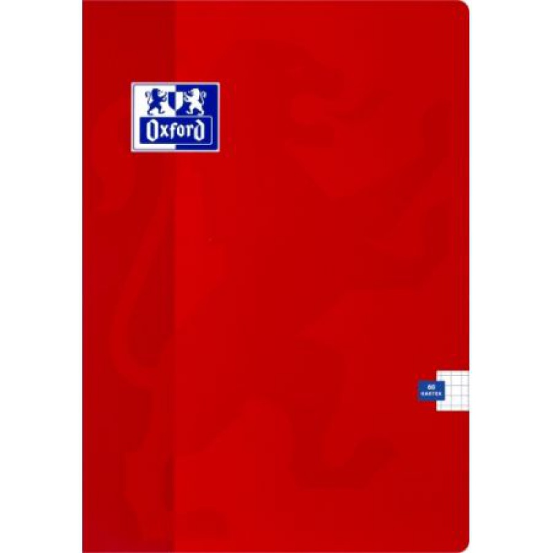 ZESZYT OXFORD ESSE A5 60K.KRATKA CZERWONY /5/, Podkategoria, Kategoria