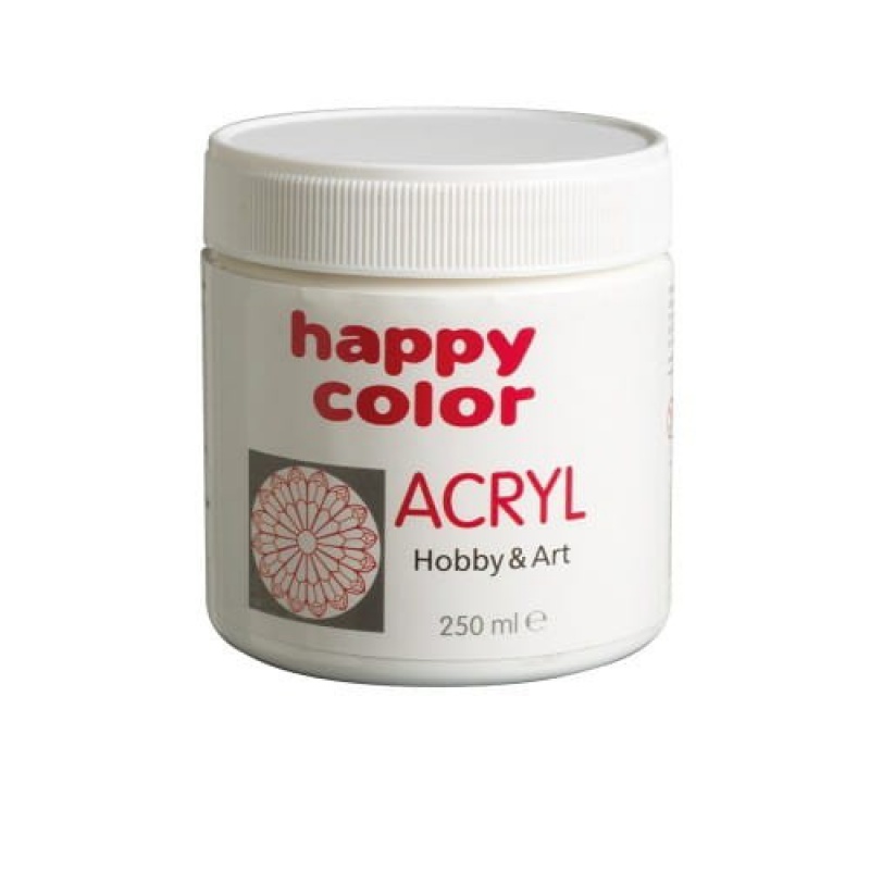FARBA AKRYLOWA 500ML.HAPPY COLOR BIEL TYTANOWA, Podkategoria, Kategoria